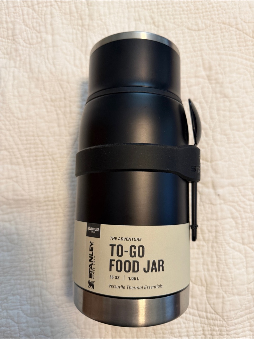 Stanley The Adventures To-Go Food Jar 36oz Stainless Steel Black Finish w/Spoon
